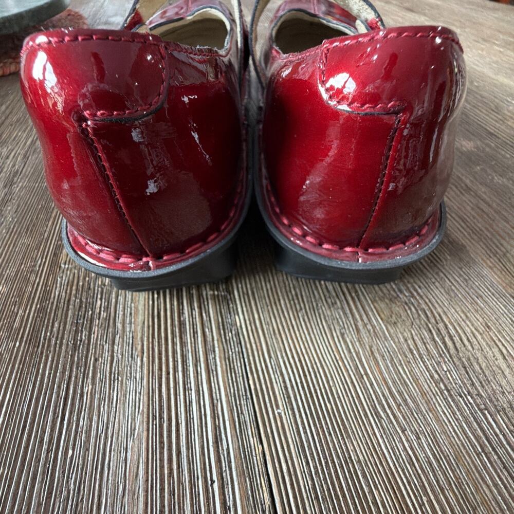 Alegria 8.5 Leather Adjustable Slip-On Mary Janes Marcy Cherry Bomb Pat size 39 - Picture 10 of 10